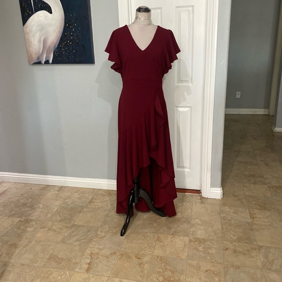 Miusol Dresses & Skirts - New Women Large Miusol Formal V-Neck Ruffle Split Evening Party Long Dress